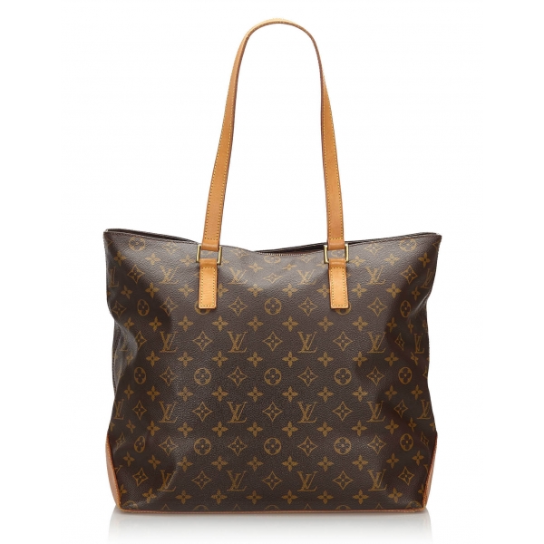 Louis Vuitton Vintage - Monogram Cabas Mezzo Bag - Brown - Leather Handbag - Luxury High Quality
