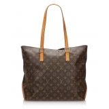 Louis Vuitton Vintage - Monogram Cabas Mezzo Bag - Brown - Leather Handbag - Luxury High Quality