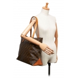 Louis Vuitton Vintage - Monogram Cabas Mezzo Bag - Brown - Leather Handbag - Luxury High Quality