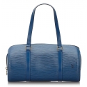 Louis Vuitton Vintage - Epi Soufflot Bag - Blu - Borsa in Pelle Epi e Pelle - Alta Qualità Luxury