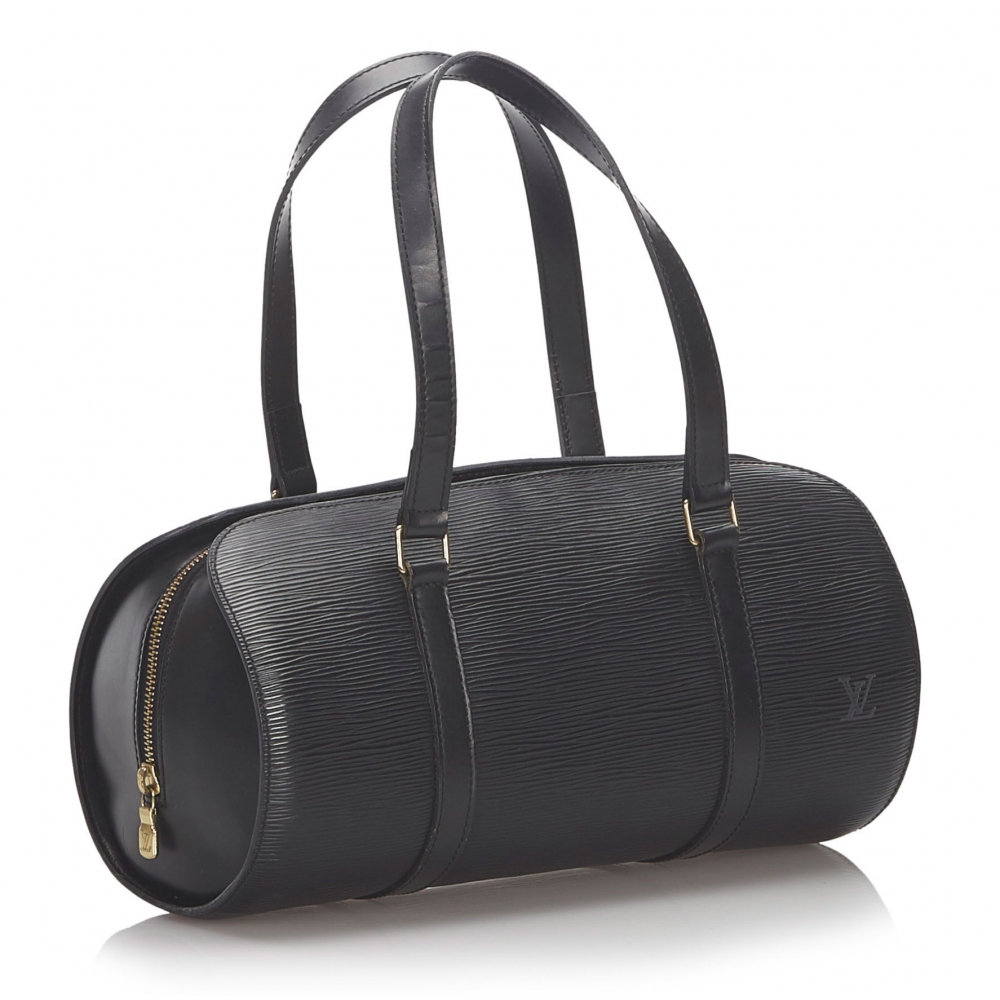 Louis+Vuitton+Hublot+Shoulder+Bag+Black+Epi+Leather for sale online