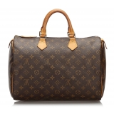 Louis Vuitton Vintage - Monogram Speedy 35 Bag - Brown - Leather Handbag - Luxury High Quality