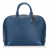 Louis Vuitton Vintage - Epi Alma PM Bag - Blu - Borsa in Pelle Epi e Pelle - Alta Qualità Luxury