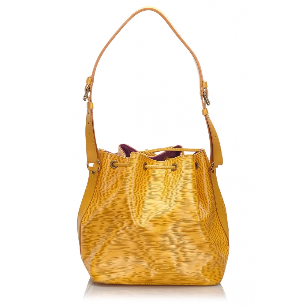 Louis Vuitton Petit Noe Yellow Epi Bucket Bag