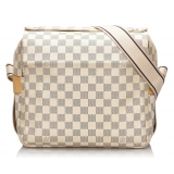 Louis Vuitton Vintage - Damier Azur Naviglio Bag - White Ivory Blue - Damier Leather Handbag - Luxury High Quality