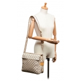 Louis Vuitton Vintage - Damier Azur Naviglio Bag - Bianco Avorio Blu - Borsa in Pelle Damier - Alta Qualità Luxury