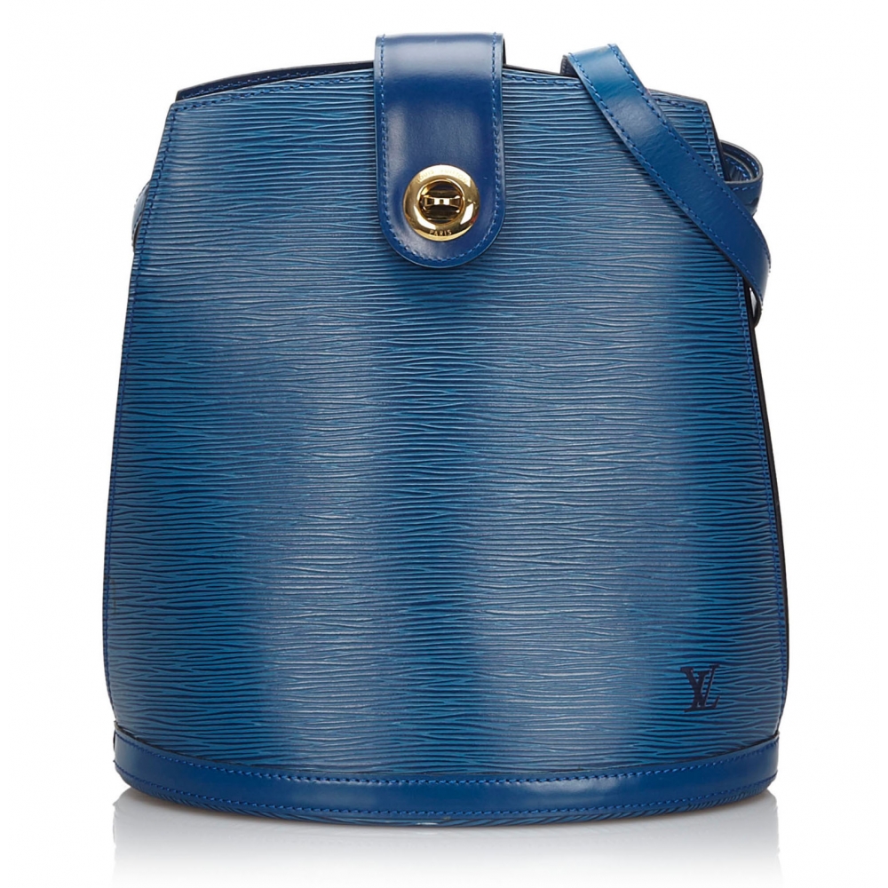 Borsa Louis Vuitton Cluny in pelle Epi blu