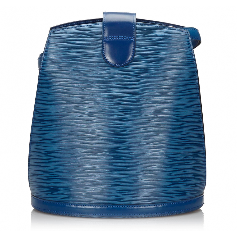 Louis Vuitton Cluny Blue EPI Leather Satchel Cross Body Bag