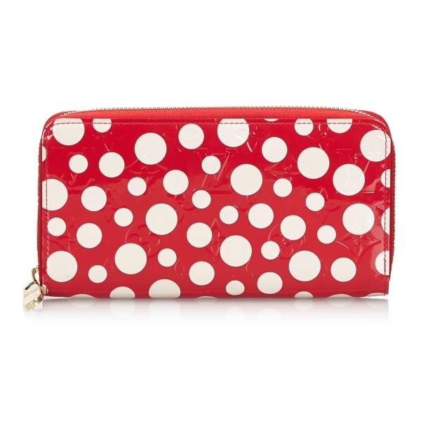 Louis Vuitton Vintage - Dots Infinity Vernis Zippy Wallet - Red White - Leather Wallet - Luxury ...