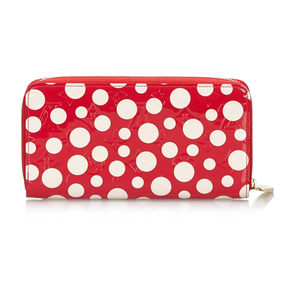 Louis Vuitton Vintage - Dots Infinity Vernis Zippy Wallet - Red White ...