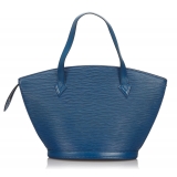 Louis Vuitton Vintage - Epi Saint Jacques PM Short Strap Bag - Blu - Borsa in Pelle Epi e Pelle - Alta Qualità Luxury