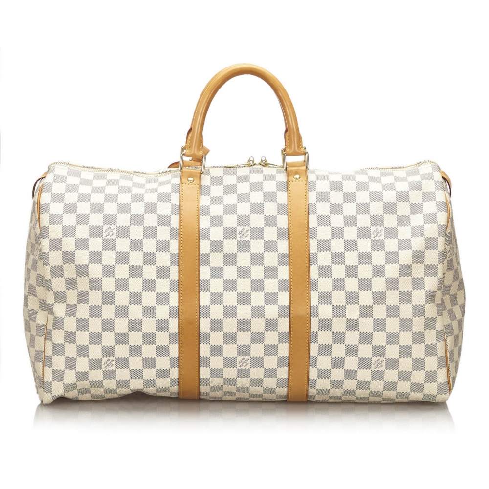 louis vuitton white checkered small bag