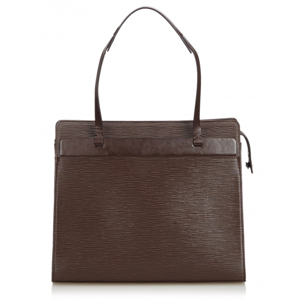 Louis Vuitton Vintage - Epi Croisette PM Bag - Marrone Scuro - Borsa in Pelle Epi e Pelle - Alta Qualità Luxury