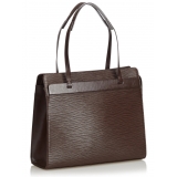 Louis Vuitton Vintage - Epi Croisette PM Bag - Marrone Scuro - Borsa in Pelle Epi e Pelle - Alta Qualità Luxury