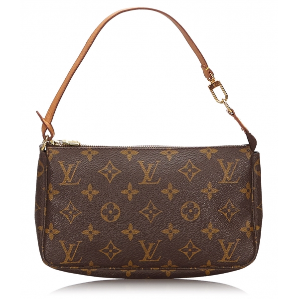 Louis Vuitton Vintage - Monogram Pochette Accessoires Bag - Brown - Leather Handbag - Luxury ...