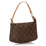 Louis Vuitton Vintage - Monogram Pochette Accessoires Bag - Brown - Leather Handbag - Luxury High Quality