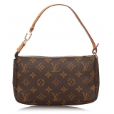 Louis Vuitton Vintage - Monogram Pochette Accessoires Bag - Brown - Leather Handbag - Luxury High Quality