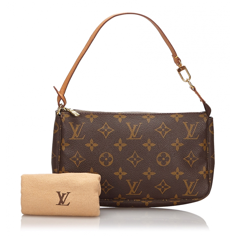 Pochette accessoire leather handbag Louis Vuitton Brown in Leather -  21992765