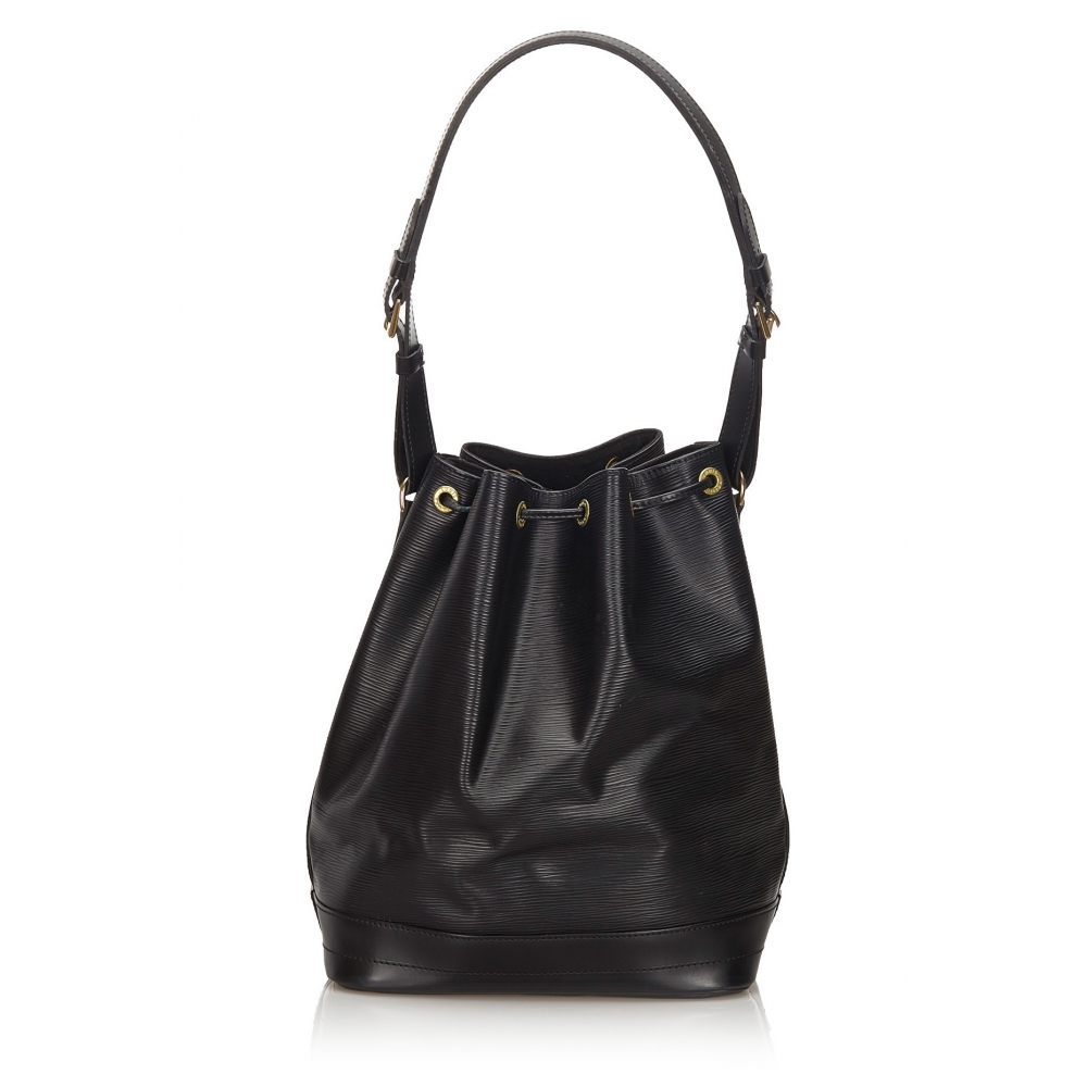 louis vuitton black leather handbag