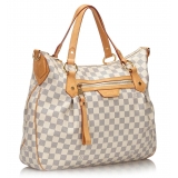 Louis Vuitton Vintage - Damier Azur Evora MM Bag - White Ivory Blue - Damier Leather Handbag - Luxury High Quality