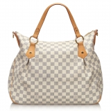 Louis Vuitton Vintage - Damier Azur Evora MM Bag - Bianco Avorio Blu - Borsa in Pelle Damier - Alta Qualità Luxury