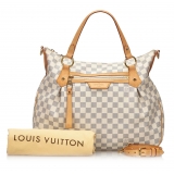 Louis Vuitton Vintage - Damier Azur Evora MM Bag - White Ivory Blue - Damier Leather Handbag - Luxury High Quality