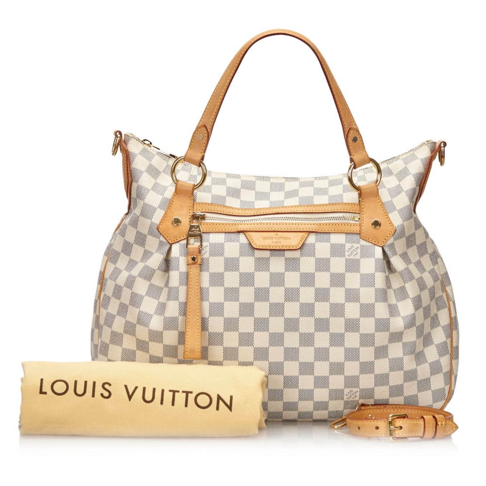 Louis Vuitton Vintage - Damier Azur Evora MM Bag - White Ivory Blue - Damier  Leather Handbag - Luxury High Quality - Avvenice