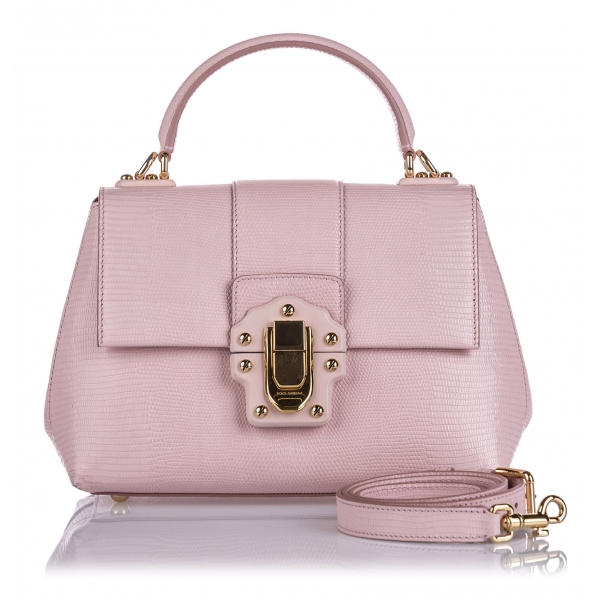 Dolce & Gabbana Leather Borsa Cross Body Bags in Pink & Purple Womens Satchel bags and purses Dolce & Gabbana Satchel bags and purses Pink 