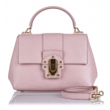 Dolce & Gabbana Vintage - Leather Lucia Satchel Bag - Pink - Leather Handbag - Luxury High Quality