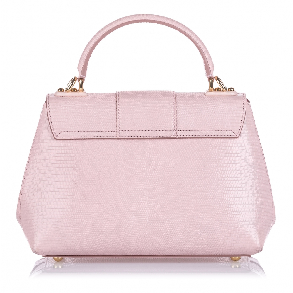 Dolce & Gabbana Vintage - Leather Lucia Satchel Bag - Pink