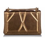 Dolce & Gabbana Vintage - Metallic Leather Devotion Crossbody Bag - Gold - Leather Handbag - Luxury High Quality