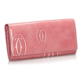Cartier Vintage - Patent Leather Happy Birthday Long Wallet - Pink - Patent Leather Wallet - Luxury High Quality