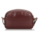 Cartier Vintage - Leather Must De Cartier Crossbody Bag - Bordeau - Borsa in Pelle - Alta Qualità Luxury