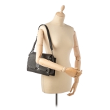 Jimmy Choo Vintage - Embossed Lockett Shoulder Bag - Black - Leather and Calf Handbag - Luxury High Quality