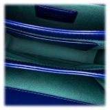 Bulgari Vintage - Leather Bulgari Chain Crossbody Bag - Blu Nero - Borsa in Pelle e Vitello - Alta Qualità Luxury