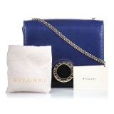 Bulgari Vintage - Leather Bulgari Chain Crossbody Bag - Blue Black - Leather and Calf Crossbody Bag - Luxury High Quality