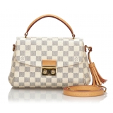 Louis Vuitton Vintage - Damier Azur Croisette Bag - White Ivory Blue - Damier Leather Handbag - Luxury High Quality