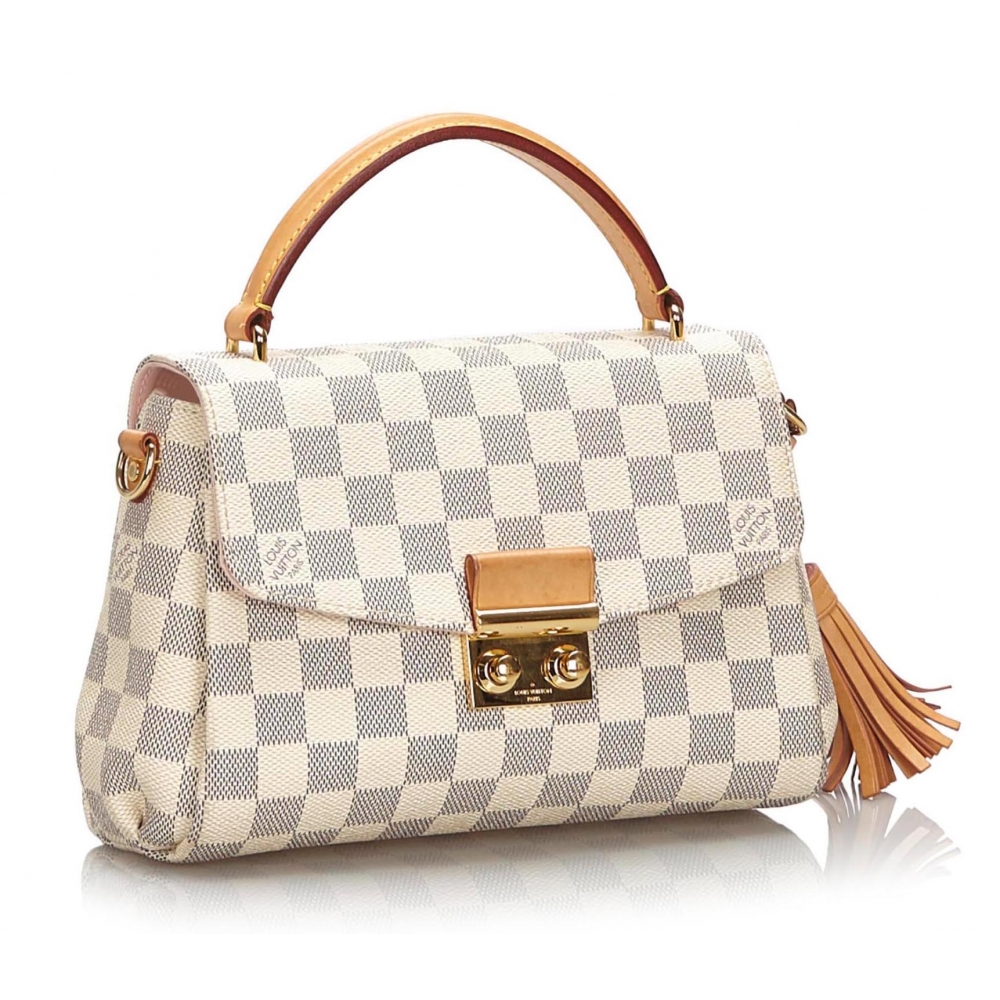 Louis Vuitton Vintage - Damier Azur Croisette Bag - White Ivory Blue - Damier Leather Handbag ...