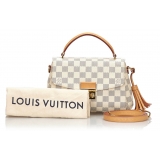 Louis Vuitton Vintage - Damier Azur Croisette Bag - Bianco Avorio Blu - Borsa in Pelle Damier - Alta Qualità Luxury