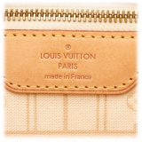 Louis Vuitton Vintage - Damier Azur Neverfull MM Bag - Bianco Avorio Blu - Borsa in Pelle Damier - Alta Qualità Luxury