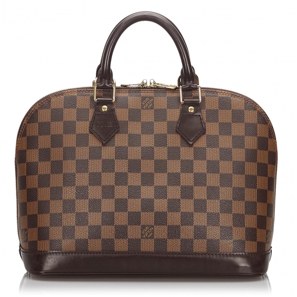 Louis Vuitton Vintage - Damier Ebene Alma PM Bag - Brown - Leather Handbag - Luxury High Quality