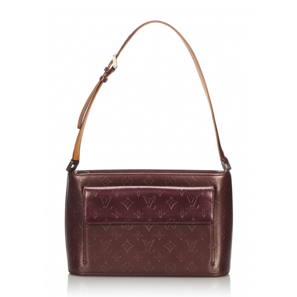 Louis Vuitton Vintage - Monogram Glace Alston Bag - Dark Brown - Leather Handbag - Luxury High Quality