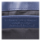 Balenciaga Vintage - Straw Le Dix Satchel - Blu Navy - Borsa in Paglia e Pelle - Alta Qualità Luxury