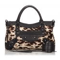 Balenciaga Vintage - Motocross Pony Hair Classic City Bag - Marrone - Borsa in Pony Hair e Pelle - Alta Qualità Luxury