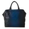 Bottega Veneta Vintage - Goatskin Madras Sfumato Brera Bag - Nero Blu - Borsa in Pelle di Capra - Alta Qualità Luxury