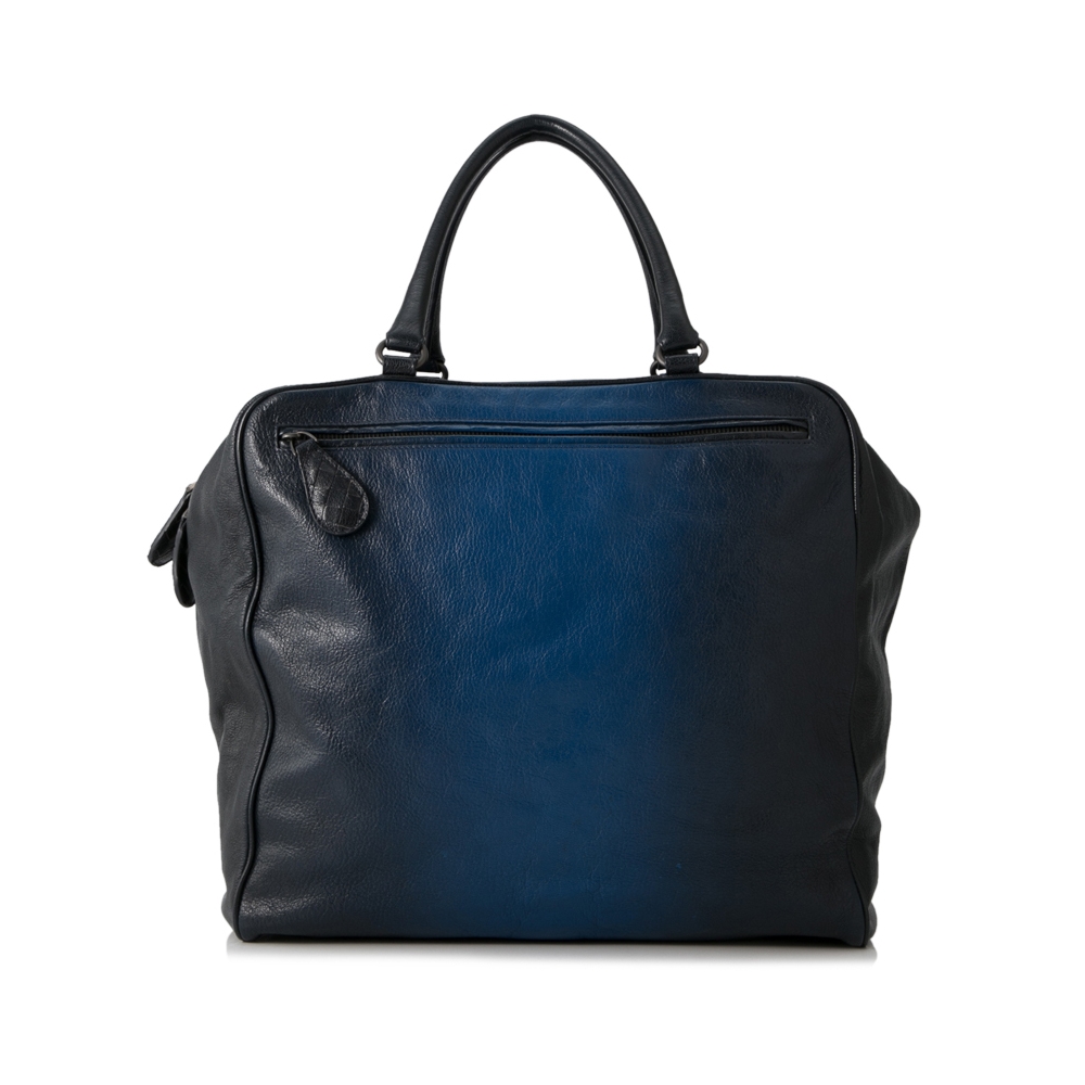 Bottega Veneta Vintage - Goatskin Madras Sfumato Brera Bag - Black Blue -  Leather and Goatskin Handbag - Luxury High Quality - Avvenice
