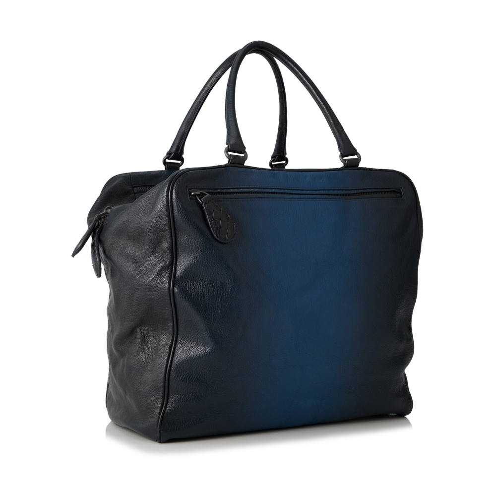 Bottega Veneta Vintage - Goatskin Madras Sfumato Brera Bag - Black Blue -  Leather and Goatskin Handbag - Luxury High Quality - Avvenice