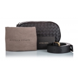 Bottega Veneta Vintage - Intrecciato Leather Belt Bag - Black - Leather Belt Bag - Luxury High Quality