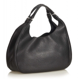 Bottega Veneta Vintage - Leather Hobo Bag - Black - Leather Handbag - Luxury High Quality
