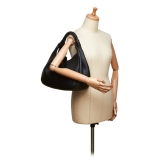 Bottega Veneta Vintage - Leather Hobo Bag - Nero - Borsa in Pelle - Alta Qualità Luxury
